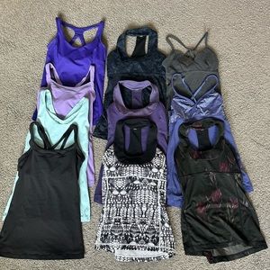10 Lululemon tank tops. Size 4.